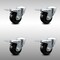 Service Caster 3 Inch SS Hard Rubber Wheel Swivel Bolt Hole Caster Set with Total Lock Brake SCC-SSBHTTL20S314-HRS-4 - alternate 1
